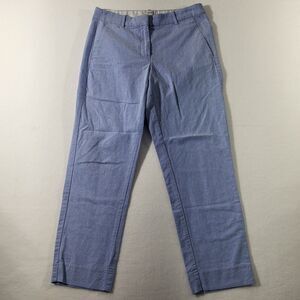 j crew womens oxford skimmer cropped pants size 2 light blue